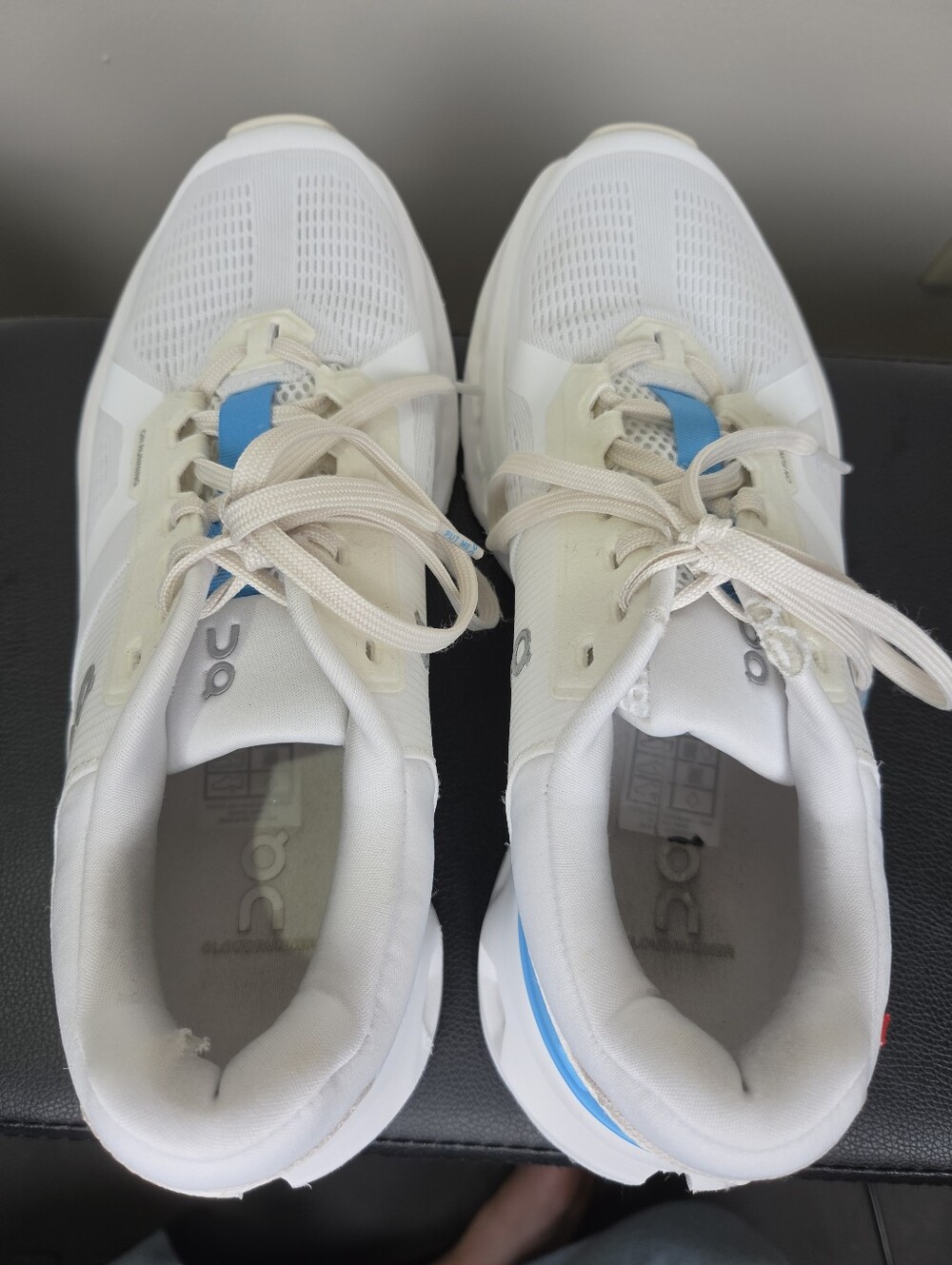 On Cloudrunner 2 Womens 8 Running Shoes White Blue Cushion Mesh Sneaker - Picture 7 of 13